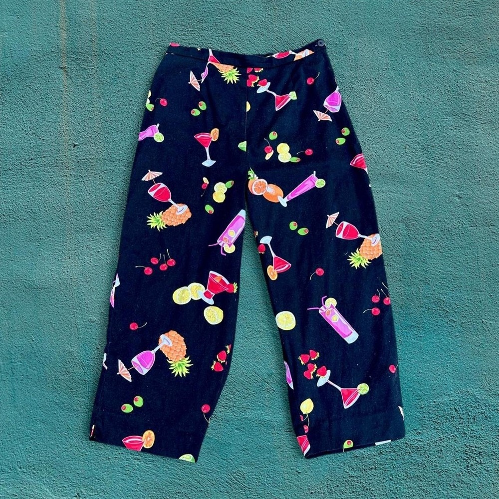 Vintage Rockabilly Briggs New York Cocktail Capri Pants-Size 6